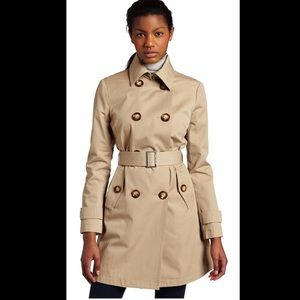 Michael Michael Kors Women's 3/4 Double-Breasted Hooded Trench